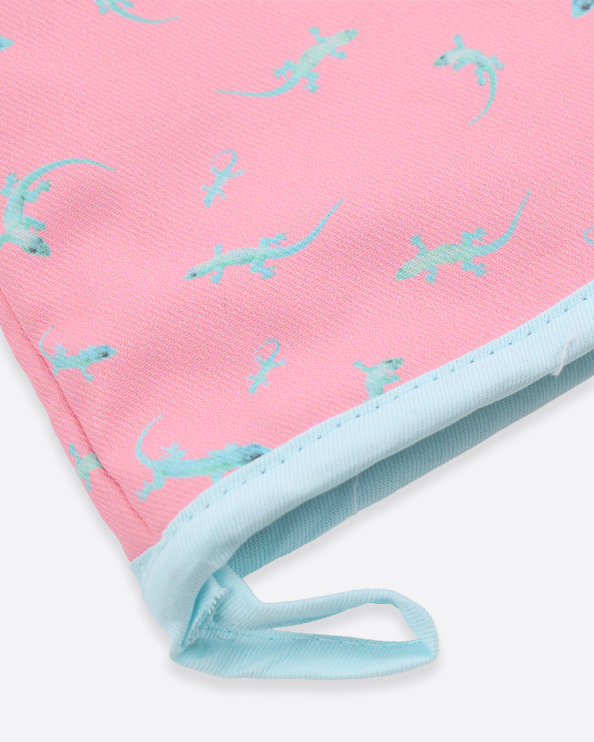 Teal Lizard Oven Mitts